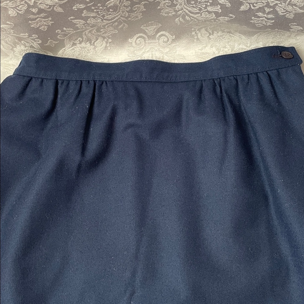 Vintage Pendleton Dark Blue Pencil Skirt.  Petite. - Picture 2 of 4